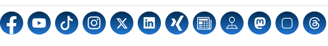 Social Media Icons, DRK blau - altes Layout