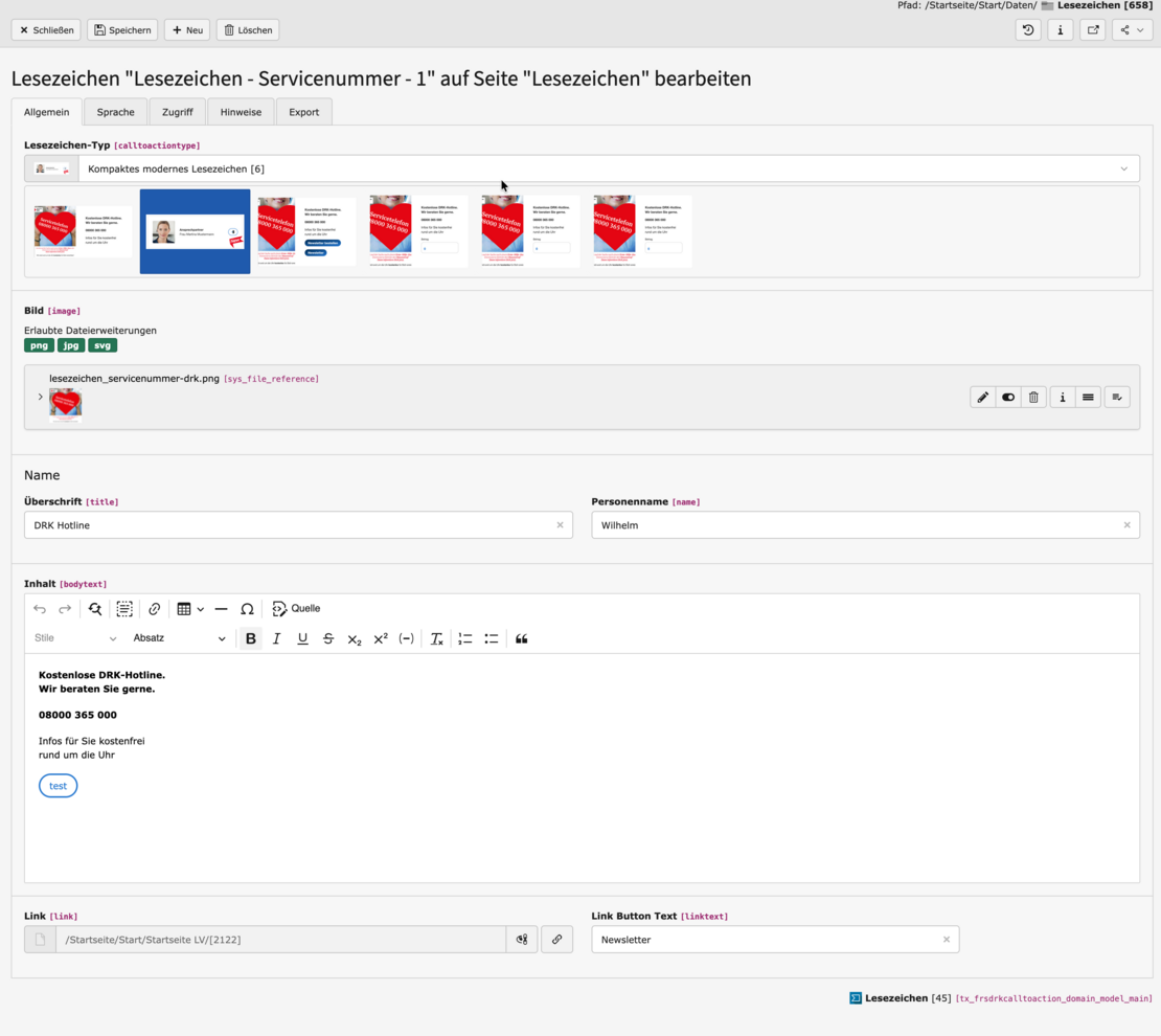 Neustrukturiertes Formular Lesezeichen Neustrukturiertes Formular Lesezeichen